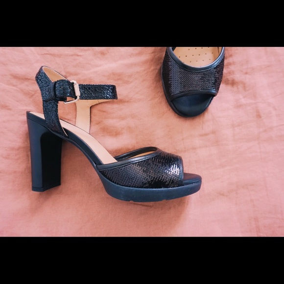 Geox Annya High Sandals (Black) - Picture 2 of 2
